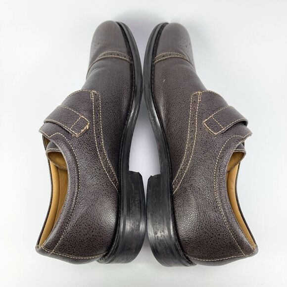 Cole Haan Mens Cap Toe Dress Shoes Single Strap Buckle Pebbled Brown Size 11 M main image 8